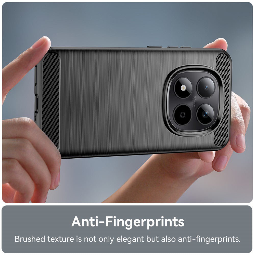 Techsuit Xiaomi Redmi Note 15 Pro Plus 5G / Poco M8 Pro 5G - Θήκη Σιλικόνης TPU - Carbon Silicone - Black