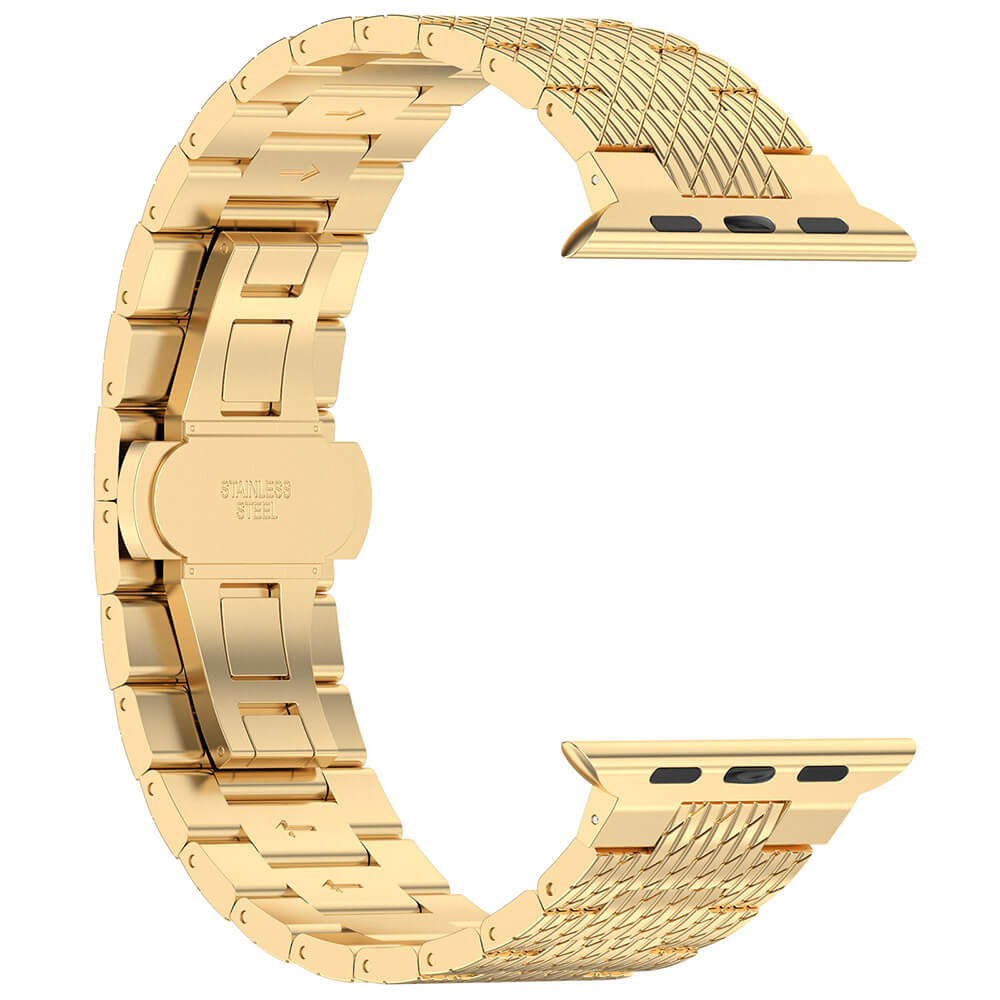 Techsuit Λουράκι Apple Watch 4/5/6/7/8/9/10/11 - SE (1/2/3) - ULTRA (1/2/3) - 44/45/46/49mm Watchband από Ανοξείδωτο Ατσάλι W052 - Gold