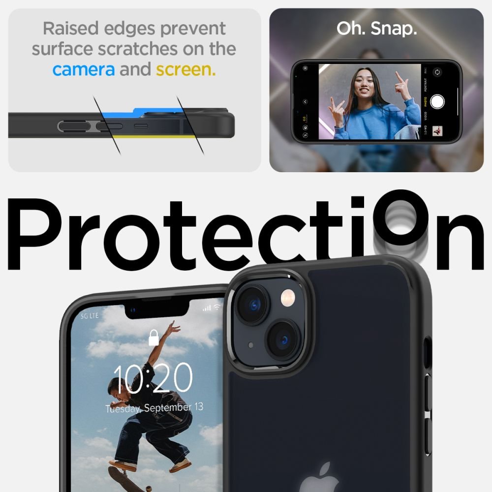 Spigen iPhone 14 Plus / iPhone 15 Plus Ultra Hybrid Σκληρή Θήκη με Πλαίσιο Σιλικόνης - Frost Black