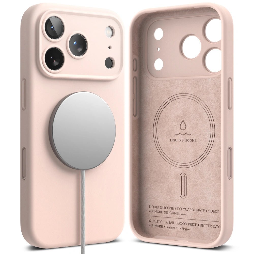 Ringke iPhone 17 Pro Max - Silicone Magnetic MagSafe - Θήκη Σιλικόνης με MagSafe - Pink Sand