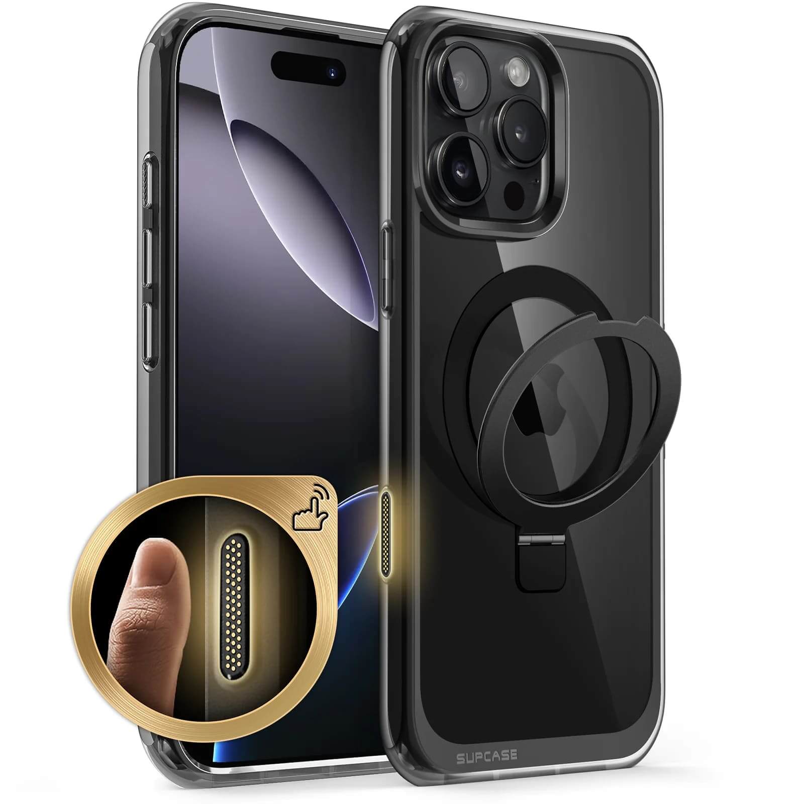 Supcase iPhone 16 Pro Max - Unicorn Beetle MagStand MagSafe Σκληρή Θήκη - Frost Black