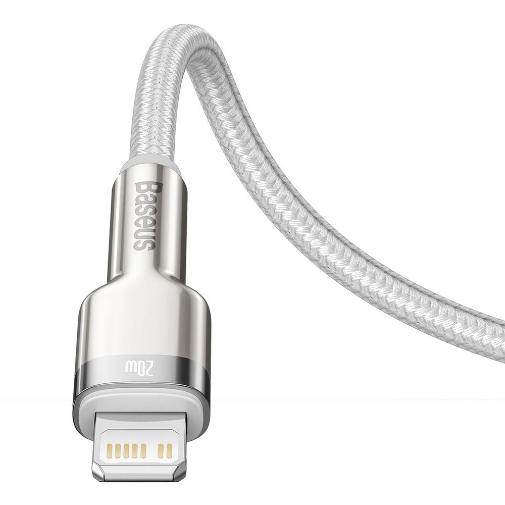 Baseus Cafule Series Metal Data PD 20W - Καλώδιο Δεδομένων και Φόρτισης Type - C to Lightning 1M - White - CATLJK - A02
