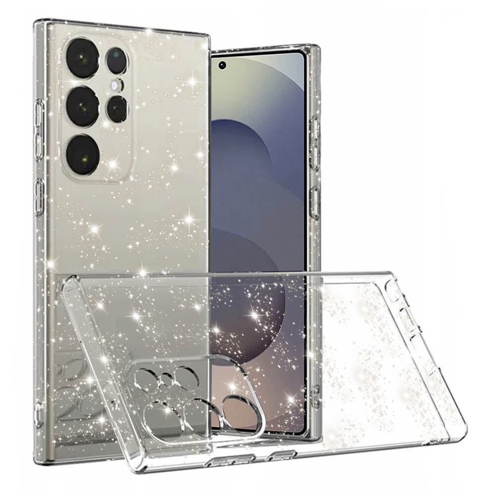 Techsuit Samsung Galaxy S25 Ultra - SparkleSkin - Θήκη Σιλικόνης με Glitter - Clear