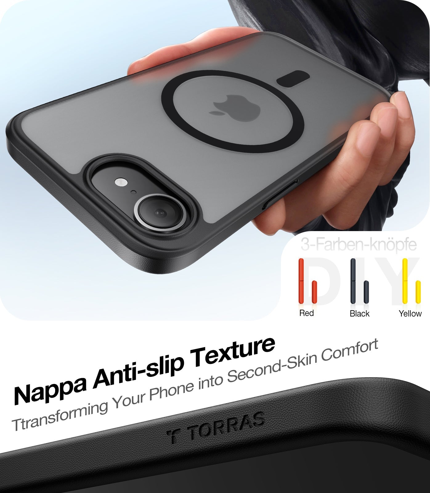 Torras iPhone 17 Pro Max - Σκληρή Θήκη με Πλαίσιο Σιλικόνης και MagSafe - Guardian Magnetic Series - Orange