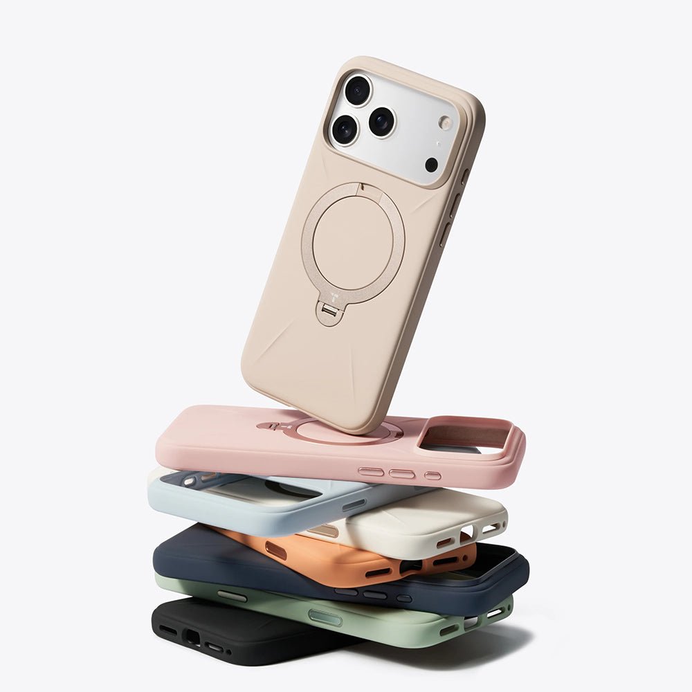 Torras iPhone 17 Pro Max - Θήκη Σιλικόνης με Περιστρεφόμενο Stand / MagSafe - QPRO Silicone Series - Baby Blue