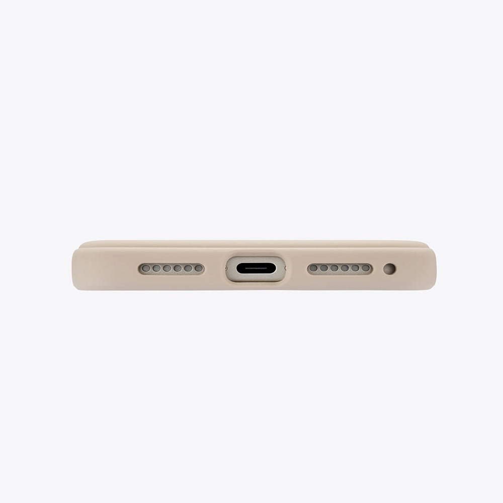 Torras iPhone 17 Pro Max - Θήκη Σιλικόνης με Περιστρεφόμενο Stand / MagSafe - QPRO Silicone Series - Dessert Gold