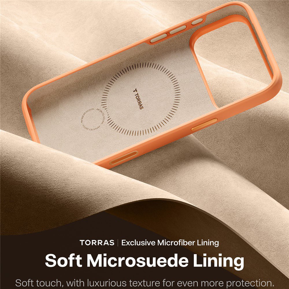 Torras iPhone 17 Pro Max - Θήκη Σιλικόνης με Περιστρεφόμενο Stand / MagSafe - QPRO Silicone Series - Orange