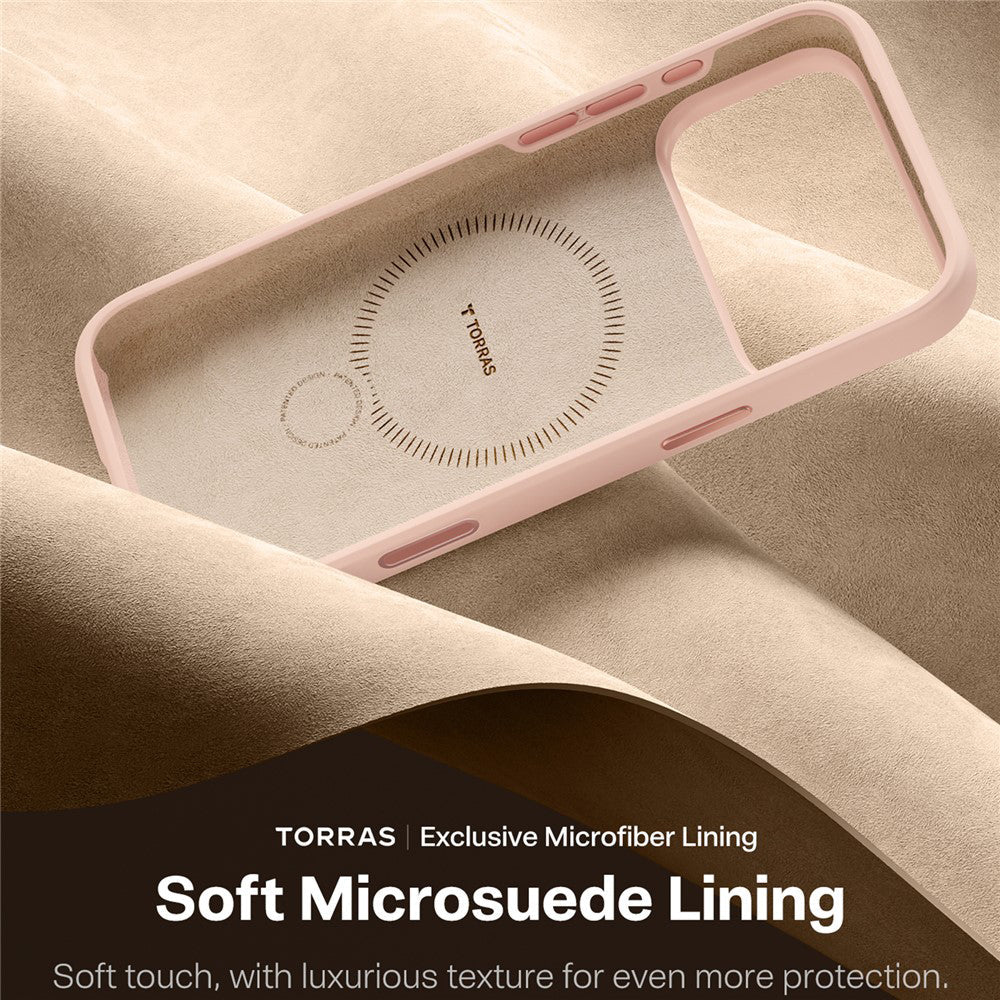 Torras iPhone 17 Pro Max - Θήκη Σιλικόνης με Περιστρεφόμενο Stand / MagSafe - QPRO Silicone Series - Pink