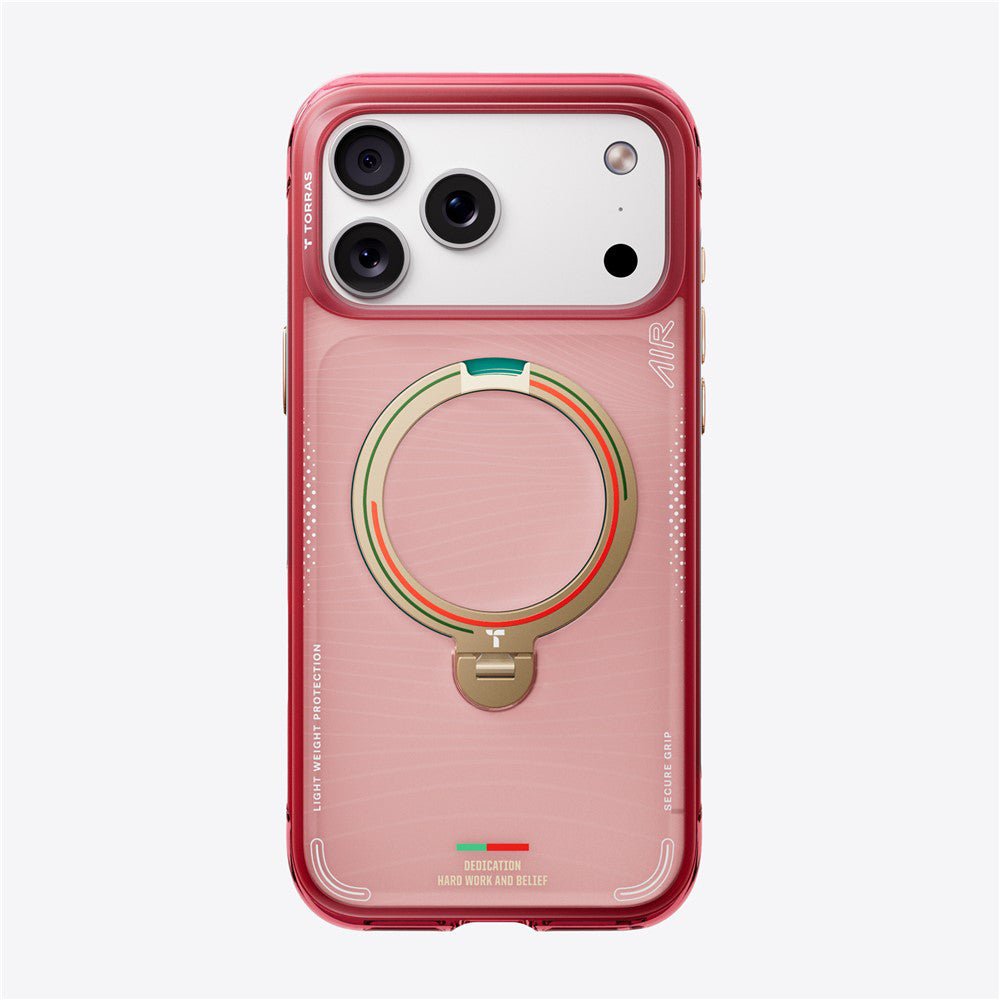 Torras iPhone 17 Pro - Σκληρή θήκη με Περιστρεφόμενο Stand / MagSafe - Ostand O3 Air Series - Wave of Passion