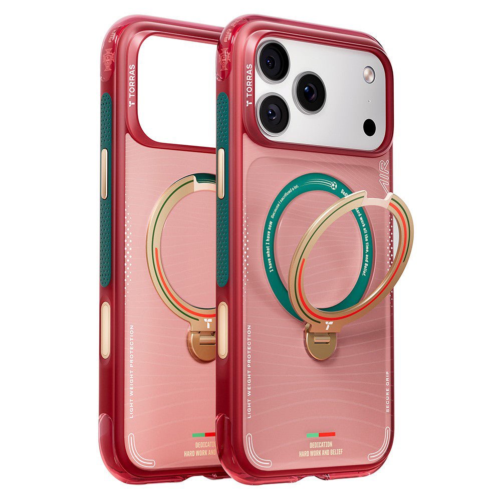 Torras iPhone 17 Pro - Σκληρή θήκη με Περιστρεφόμενο Stand / MagSafe - Ostand O3 Air Series - Wave of Passion