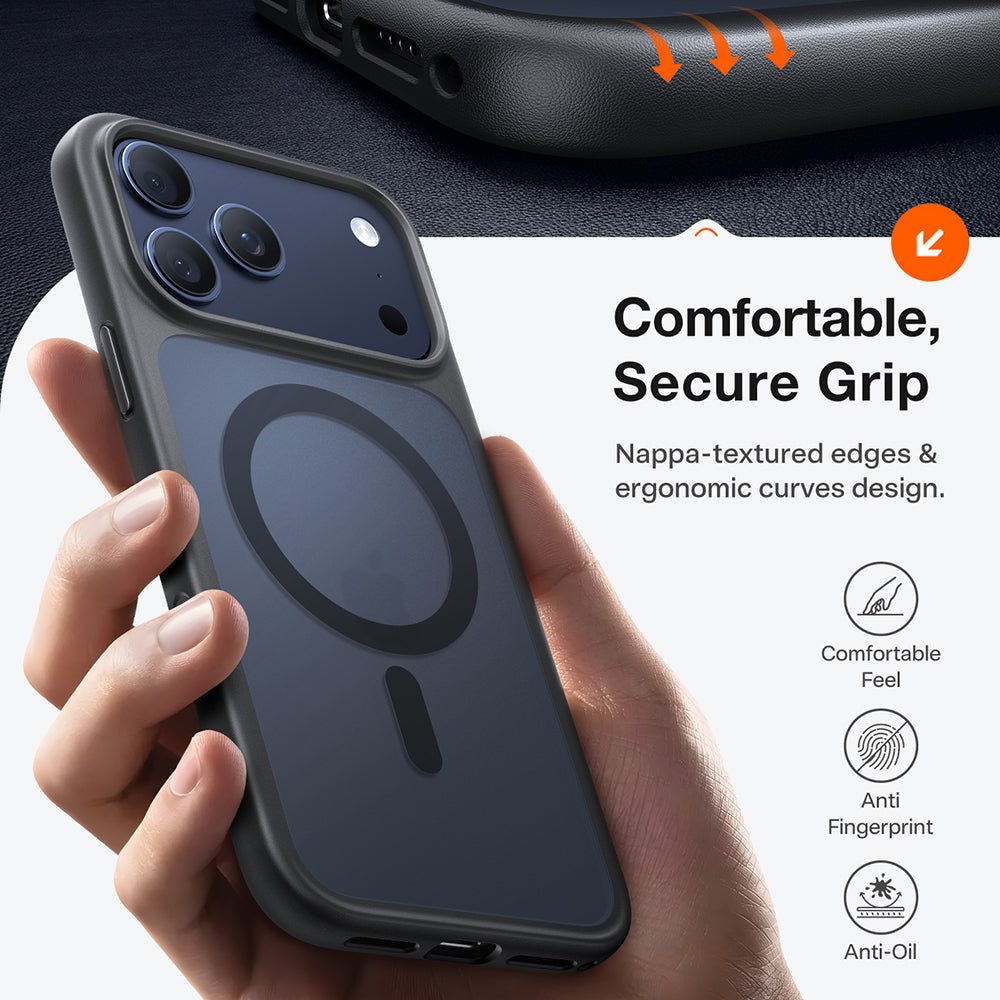 Torras iPhone 17 Pro - Σκληρή Θήκη με Πλαίσιο Σιλικόνης και MagSafe - Guardian Magnetic Series - Black