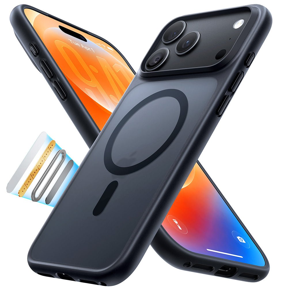 Torras iPhone 18 Pro / iPhone 17 Pro - Σκληρή Θήκη με Πλαίσιο Σιλικόνης και MagSafe - Guardian Magnetic Series - Black