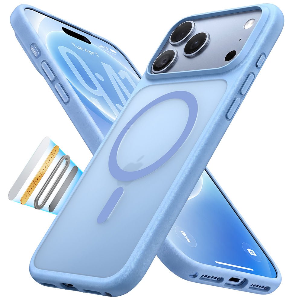 Torras iPhone 18 Pro / iPhone 17 Pro - Σκληρή Θήκη με Πλαίσιο Σιλικόνης και MagSafe - Guardian Magnetic Series - Blue