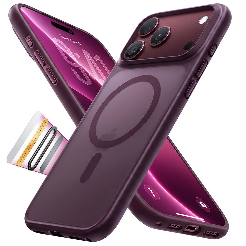 Torras iPhone 18 Pro / iPhone 17 Pro - Σκληρή Θήκη με Πλαίσιο Σιλικόνης και MagSafe - Guardian Magnetic Series - Purple