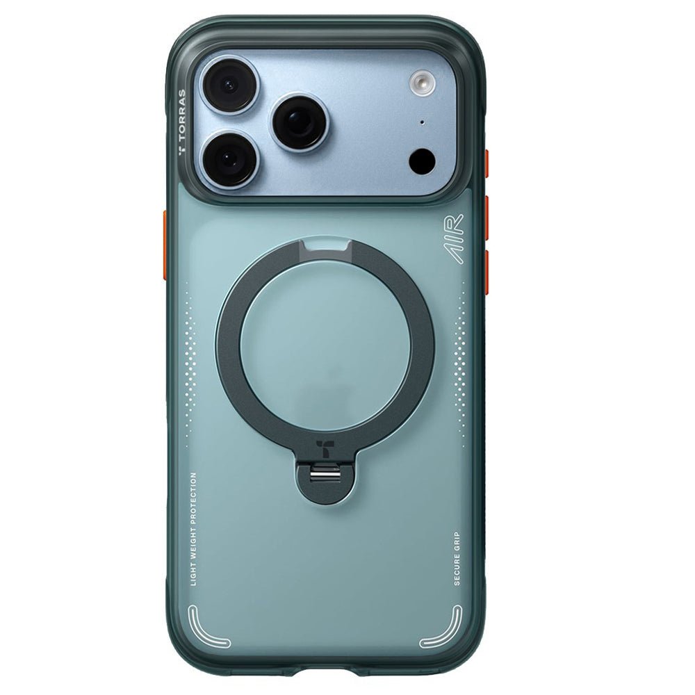 Torras iPhone 18 Pro / iPhone 17 Pro - Σκληρή θήκη με Πλαίσιο Σιλικόνης και MagSafe / Stand - Ostand Q3 Air Series - Glacier Sprint