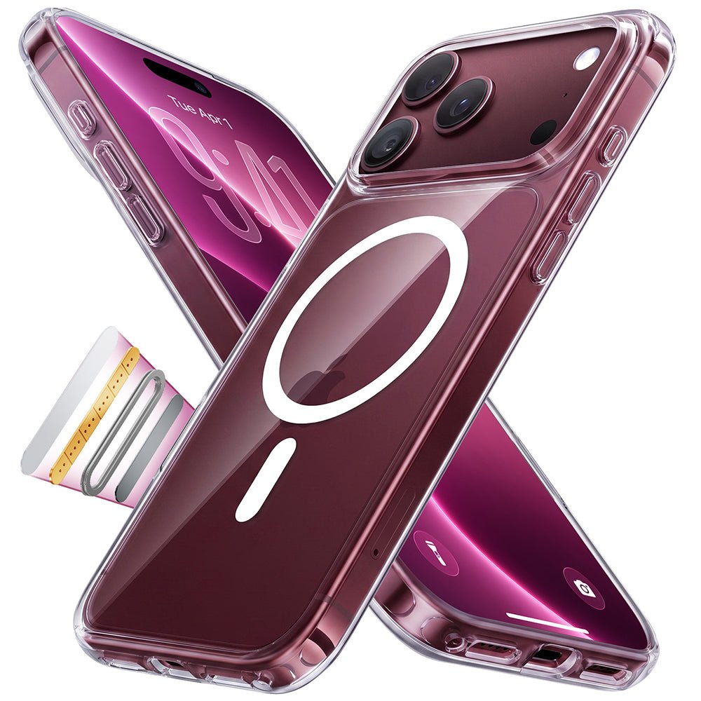 Torras iPhone 18 Pro Max / iPhone 17 Pro Max - Σκληρή Θήκη με Πλαίσιο Σιλικόνης και MagSafe - Guardian Magnetic Series - Clear