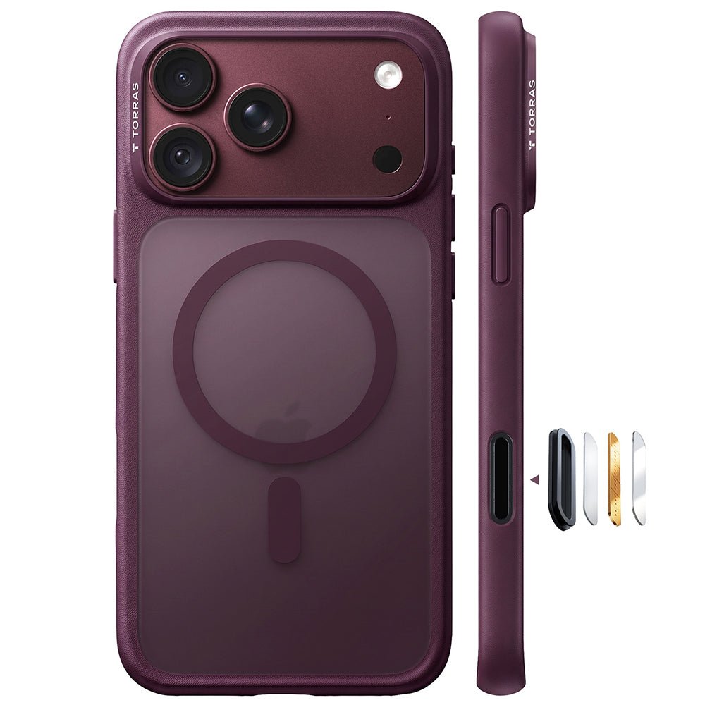 Torras iPhone 18 Pro Max / iPhone 17 Pro Max - Σκληρή Θήκη με Πλαίσιο Σιλικόνης και MagSafe - Guardian Magnetic Series - Purple
