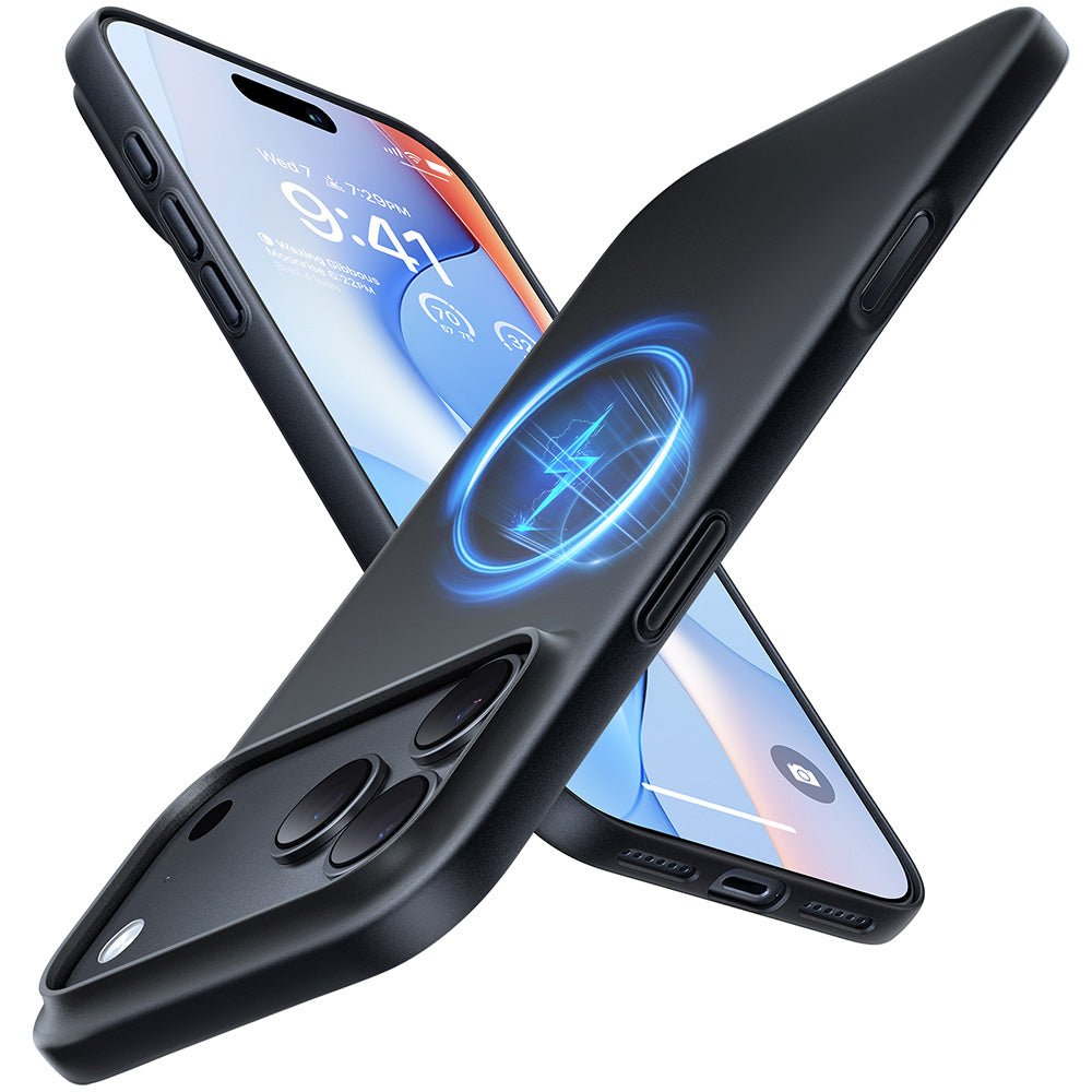 Torras iPhone 18 Pro Max / iPhone 17 Pro Max - Σκληρή Θήκη με Πλαίσιο Σιλικόνης και MagSafe - OriginFit-Mag Series - Black