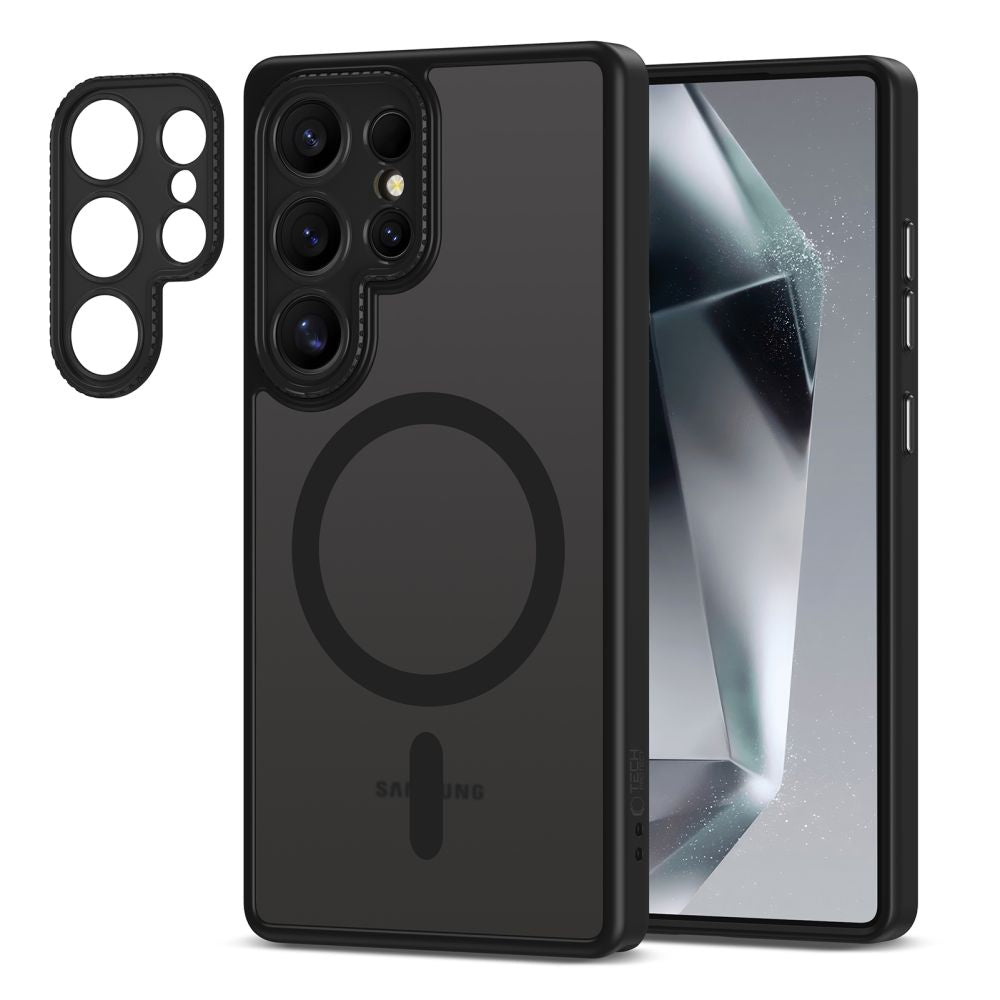 Tech - Protect Samsung Galaxy S25 Ultra MagCam - MagSafe Σκληρή Θήκη με Πλαίσιο Σιλικόνης και Προστασία Κάμερας - Matte Black