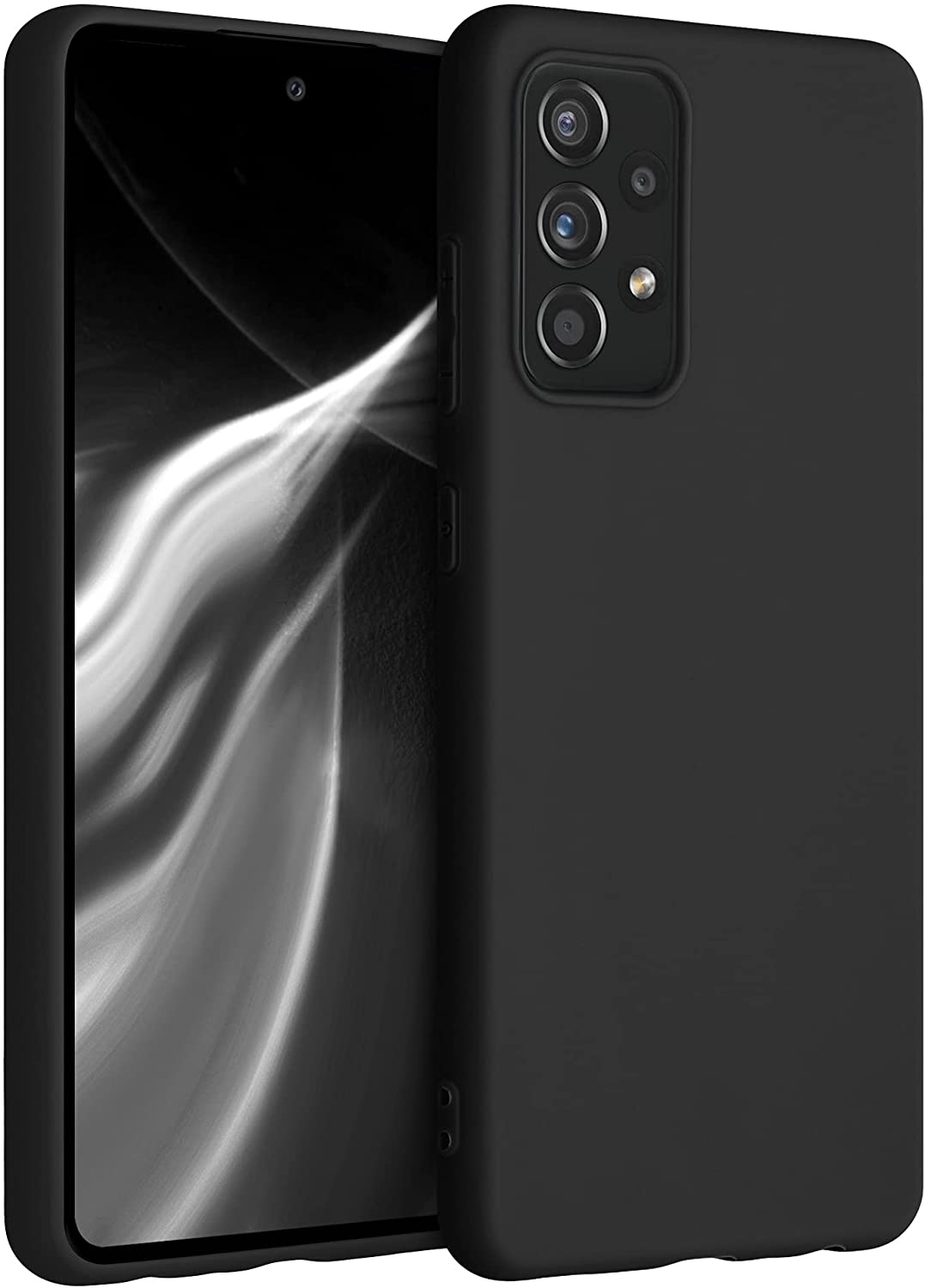KW Samsung Galaxy A52 / A52 5G / A52s 5G Θήκη Σιλικόνης TPU - Matte Black - 54346.47