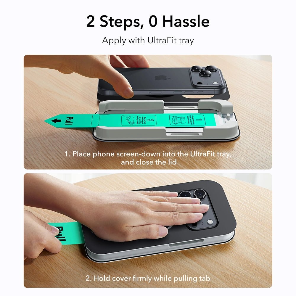 ESR iPhone 17 Pro Max - UltraFit Classic - Full Screen Αντιχαρακτικό Γυαλί Οθόνης - 2 Τεμάχια - Black