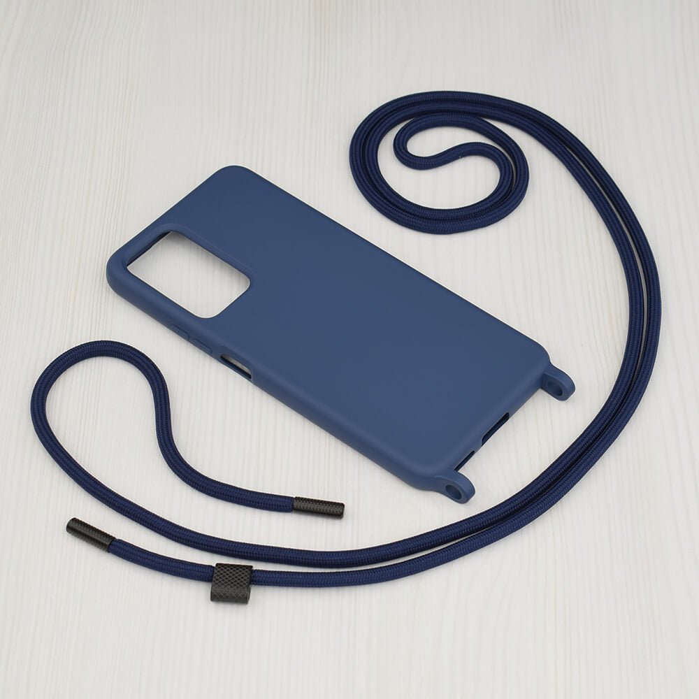 Techsuit Xiaomi Redmi Note 11 Pro+ 5G Crossbody Lanyard Θήκη Σιλικόνης TPU με Λουράκι - Blue