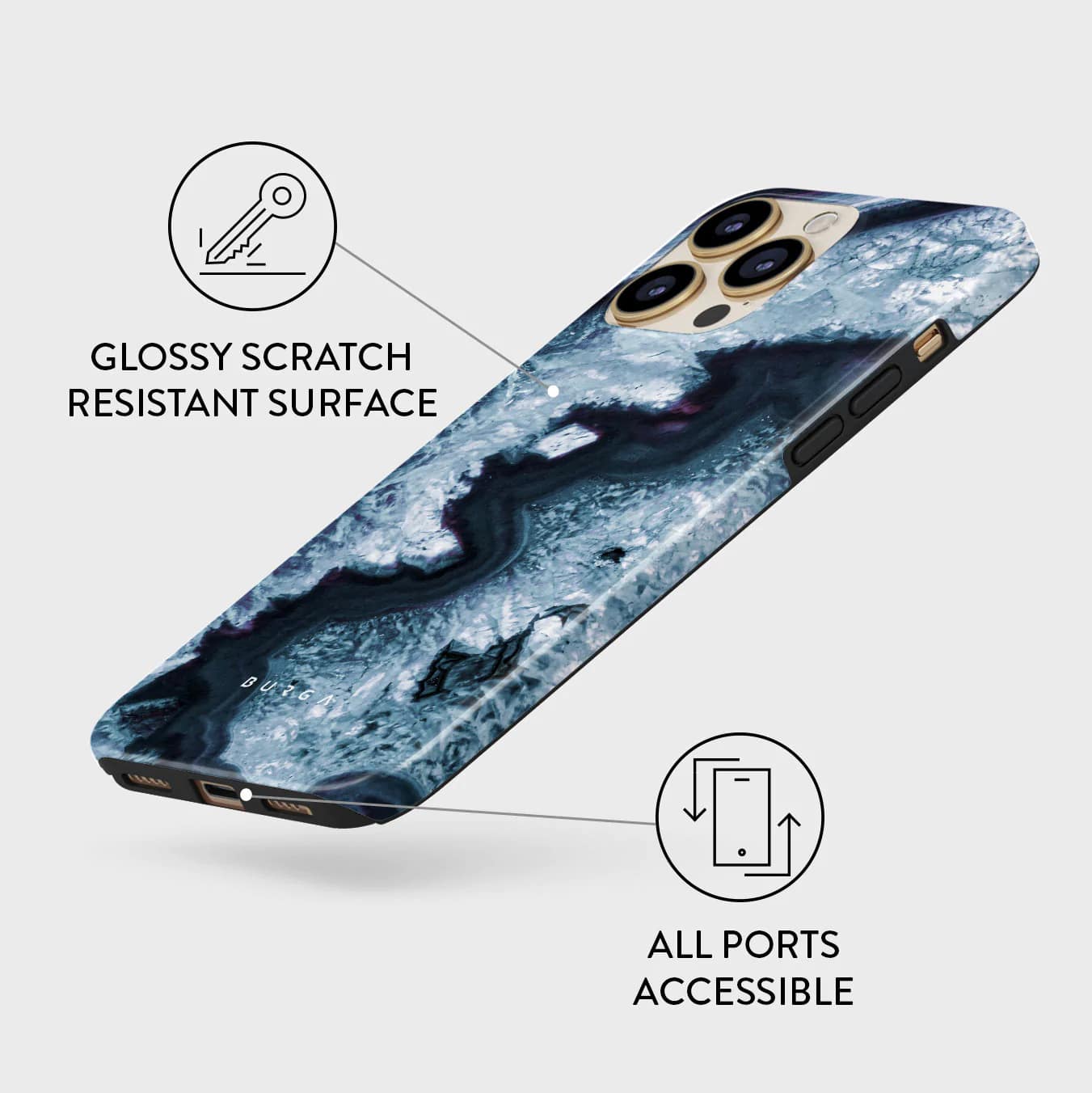 Burga iPhone 14 Pro Fashion Tough Σκληρή Θήκη - Frozen Lake
