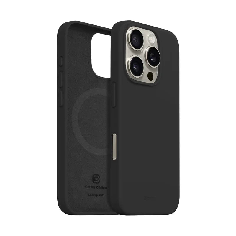 Crong iPhone 16 Pro Max Color Cover Magnetic - Θήκη Σιλικόνης με MagSafe - Black