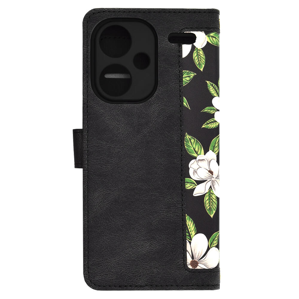 Techsuit Xiaomi Redmi Note 13 Pro+ 5G - FlipCraft - Θήκη Πορτοφόλι από Δερματίνη - Flowers of the Dawn