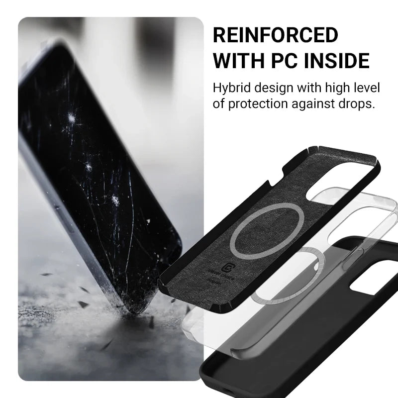 Crong iPhone 16 Pro Color Cover Magnetic - Θήκη Σιλικόνης με MagSafe - Titanium
