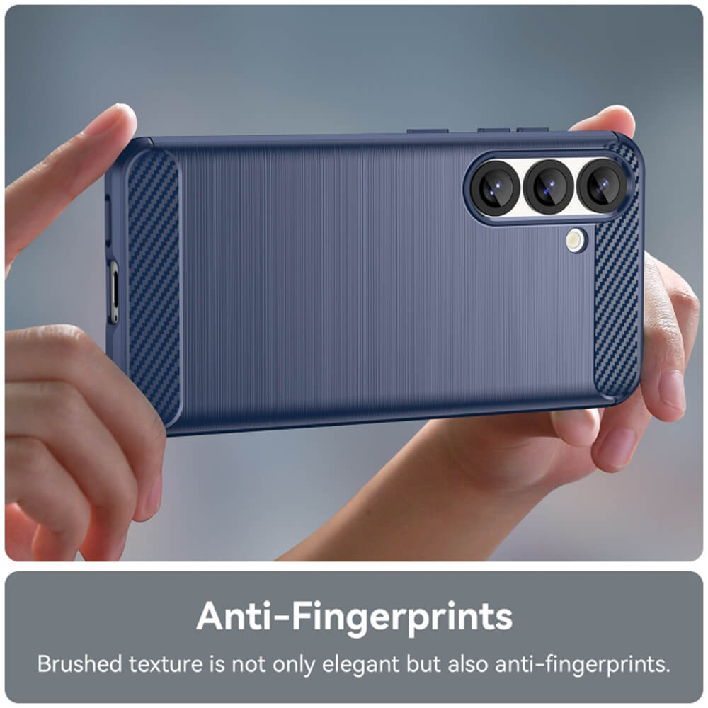 Techsuit Samsung Galaxy S25 Carbon Silicone Θήκη Σιλικόνης TPU - Blue