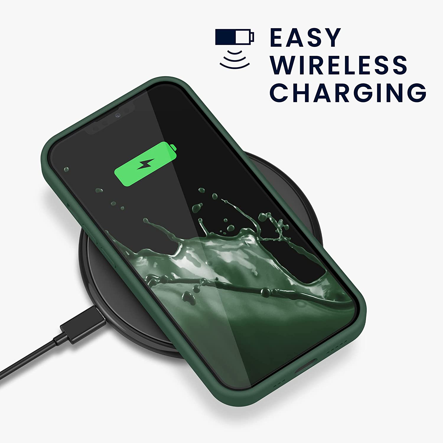 KW iPhone 13 Θήκη Σιλικόνης Rubberized TPU - Moss Green - 55878.169