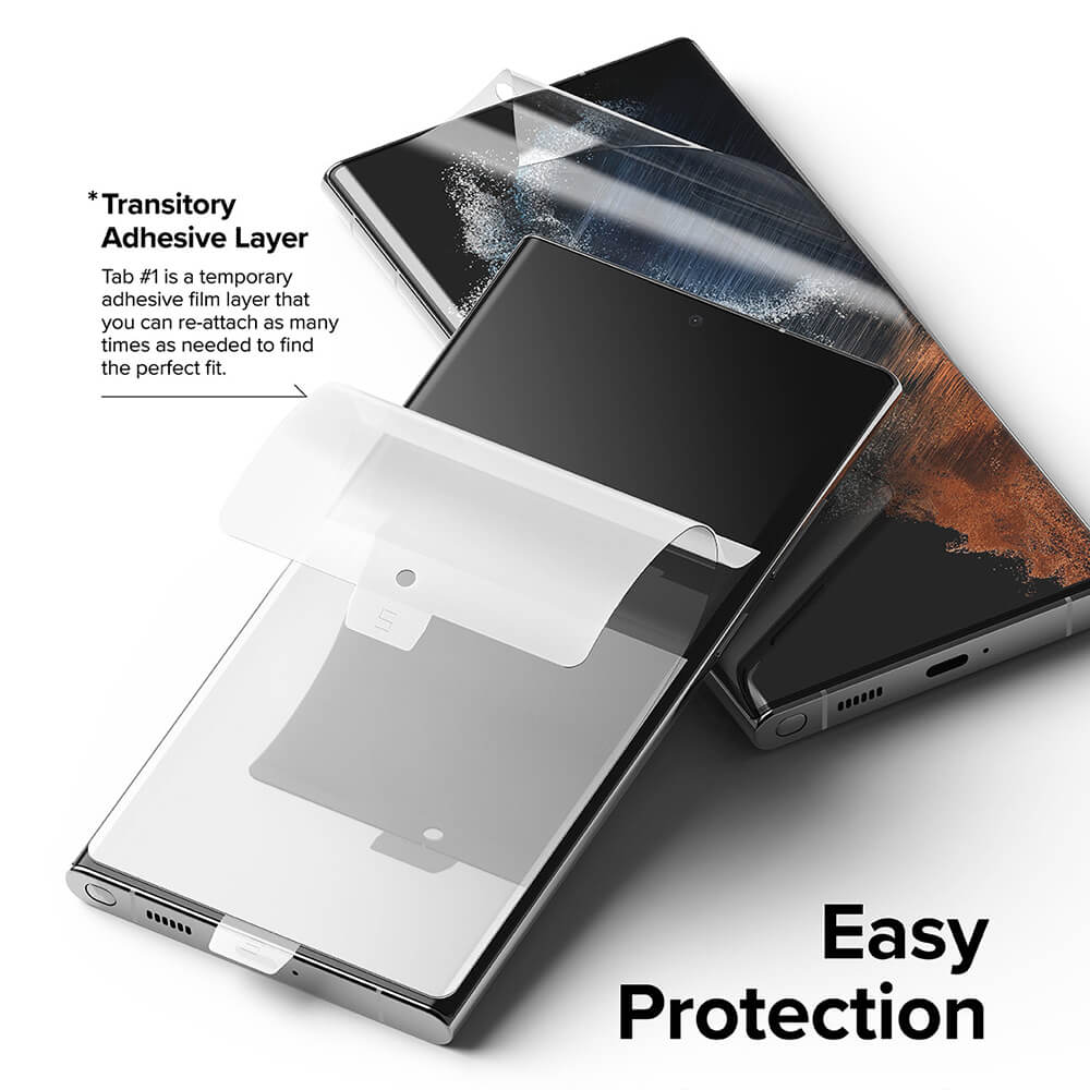 Ringke Samsung Galaxy S22 Ultra Dual Easy Full Cover - Προστατευτική Μεμβράνη Οθόνης - 2 Τεμάχια - Διάφανα