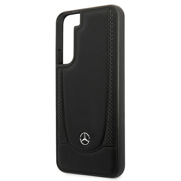 Mercedes Samsung Galaxy S22 Plus Urban Line Σκληρή Θήκη με Επένδυση Γνήσιου Δέρματος - Black - MEHCS22MARMBK