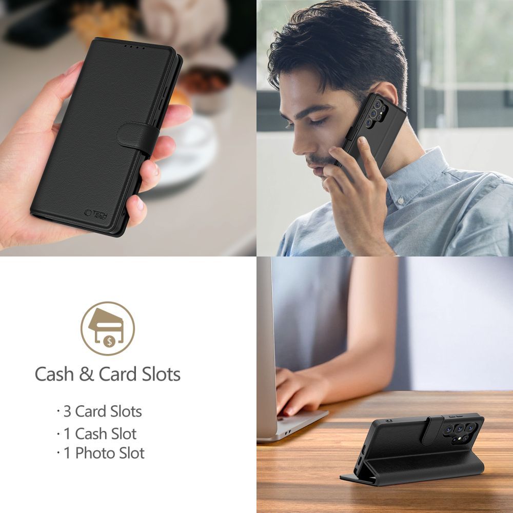 Tech - Protect Samsung Galaxy A56 5G Θήκη Πορτοφόλι Stand από Δερματίνη - Matte Black