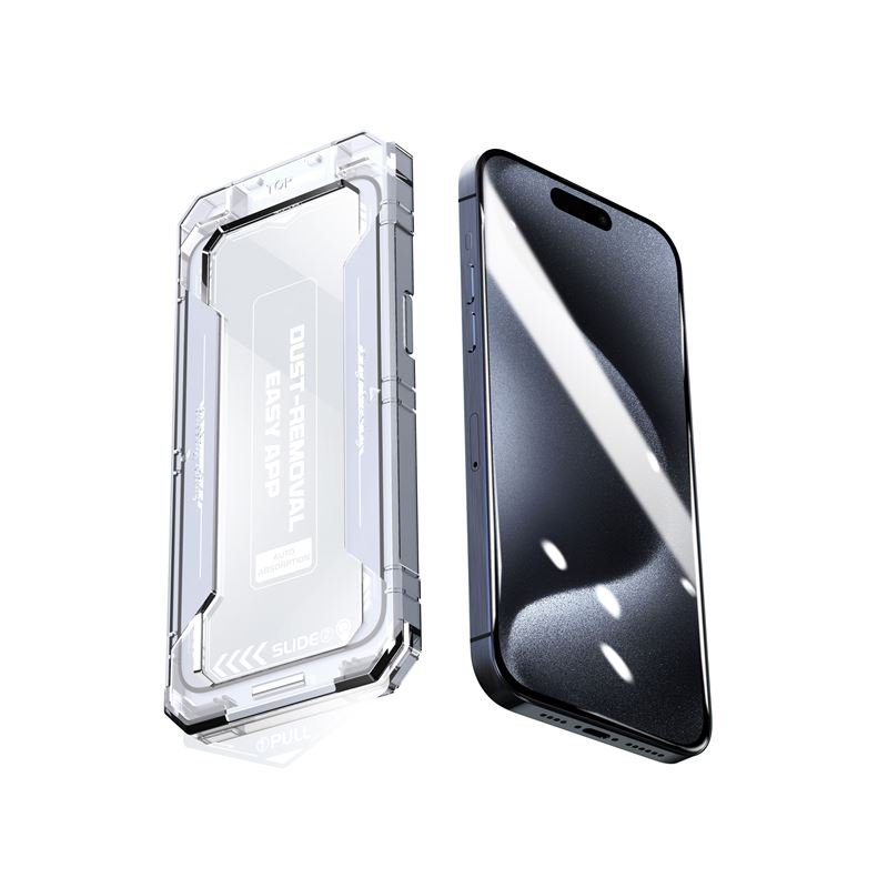 Mobile Origin iPhone 16 Pro Max Yellow Screen Guard 9H Full Screen Αντιχαρακτικό Γυαλί Οθόνης με Πλαίσιο Τοποθέτησης - Black