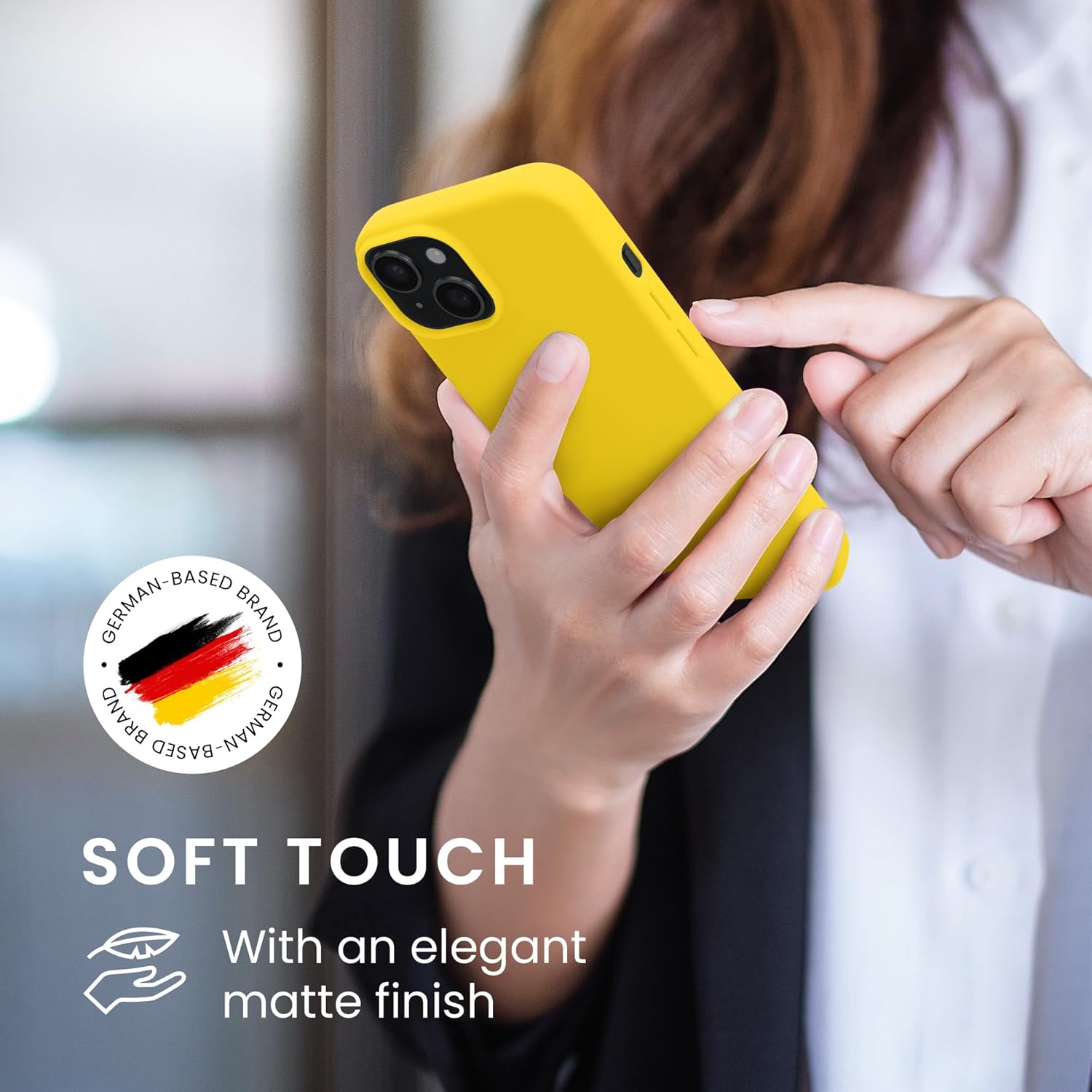 KW iPhone 15 Λεπτή Θήκη Σιλικόνης TPU - Bright Yellow
