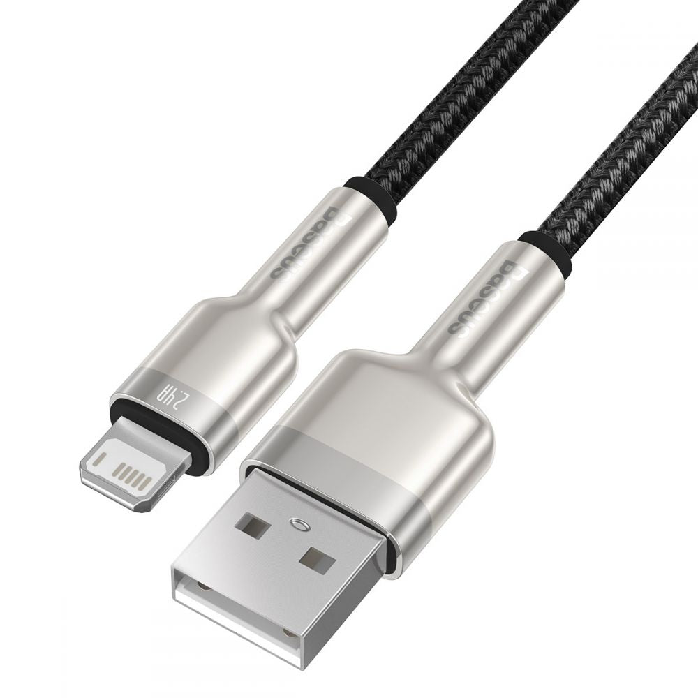 Baseus Cafule Metal Cable Lightning 2.4A - Καλώδιο Δεδομένων και Φόρτισης Lightning 0.25m - Black / Gold - CALJK - 01