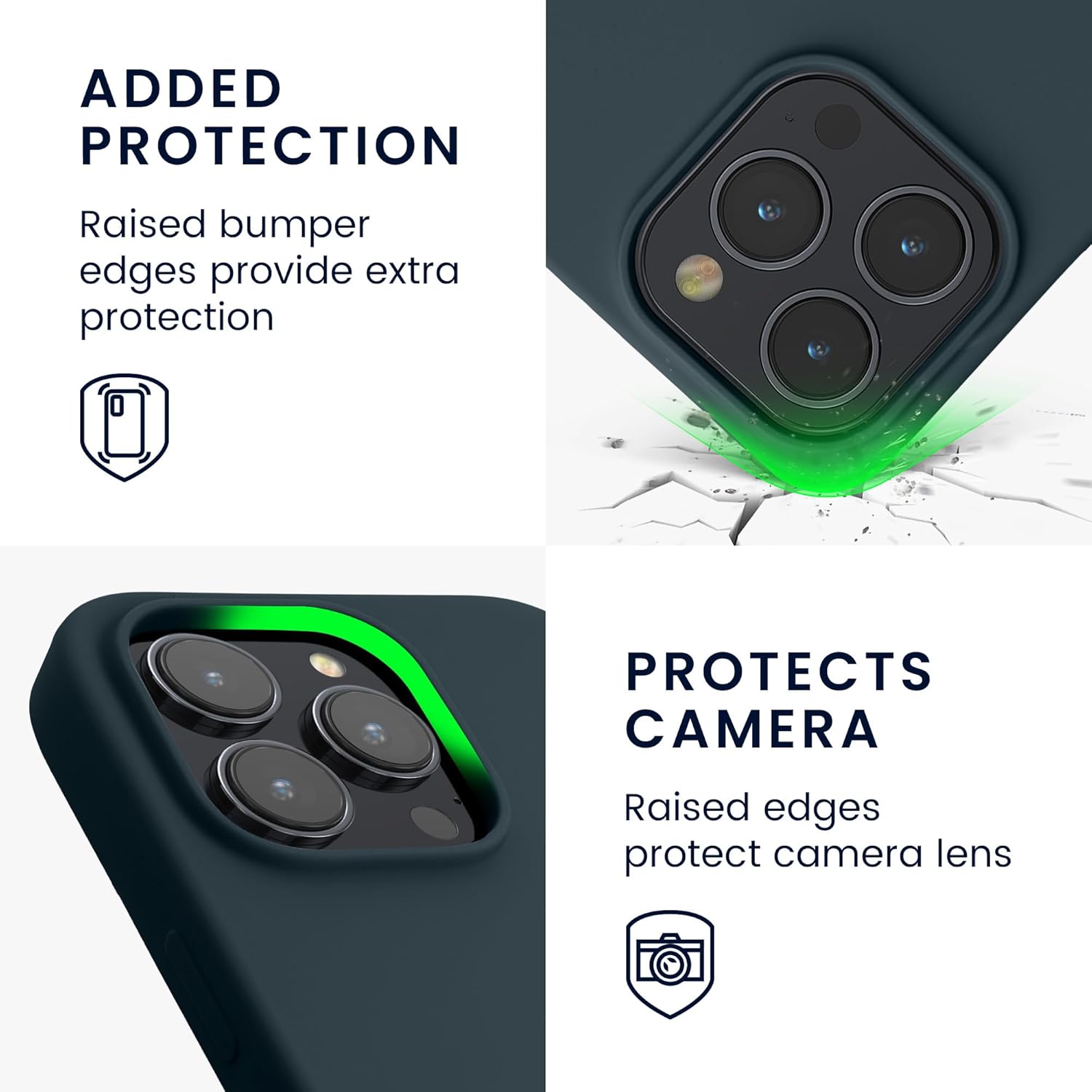 KW iPhone 15 Pro Max Θήκη Σιλικόνης Rubberized TPU - Dark Slate