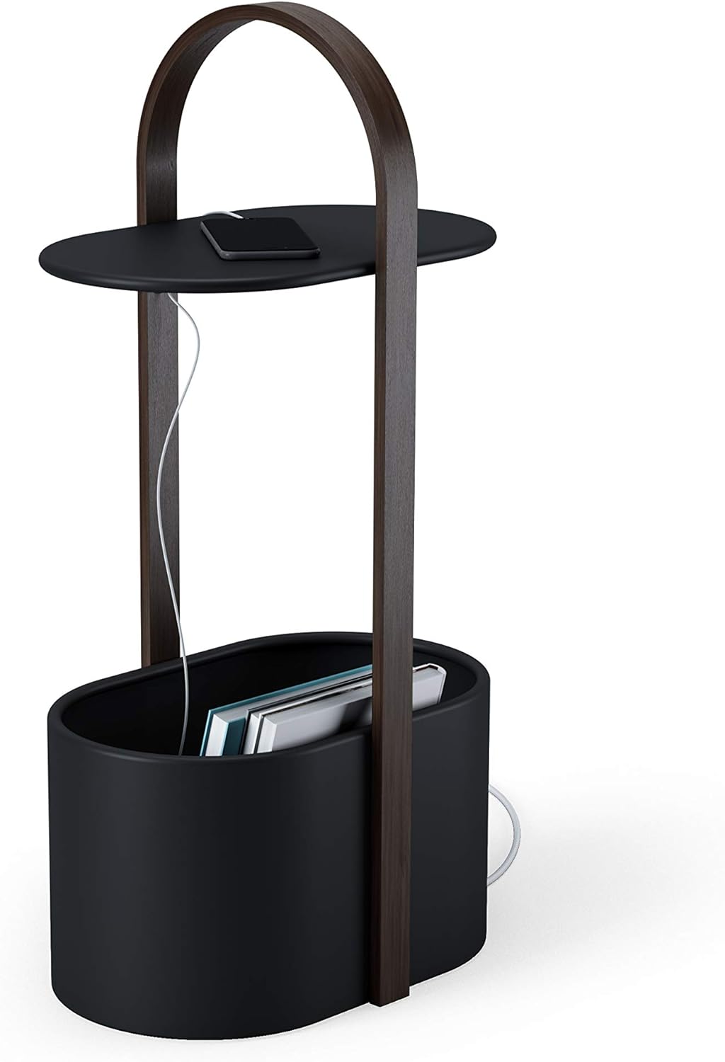 Umbra Bellwood Βοηθητικό Τραπέζι με Αποθηκευτικό Χώρο και Διαχείριση Καλωδίων - Black / Walnut