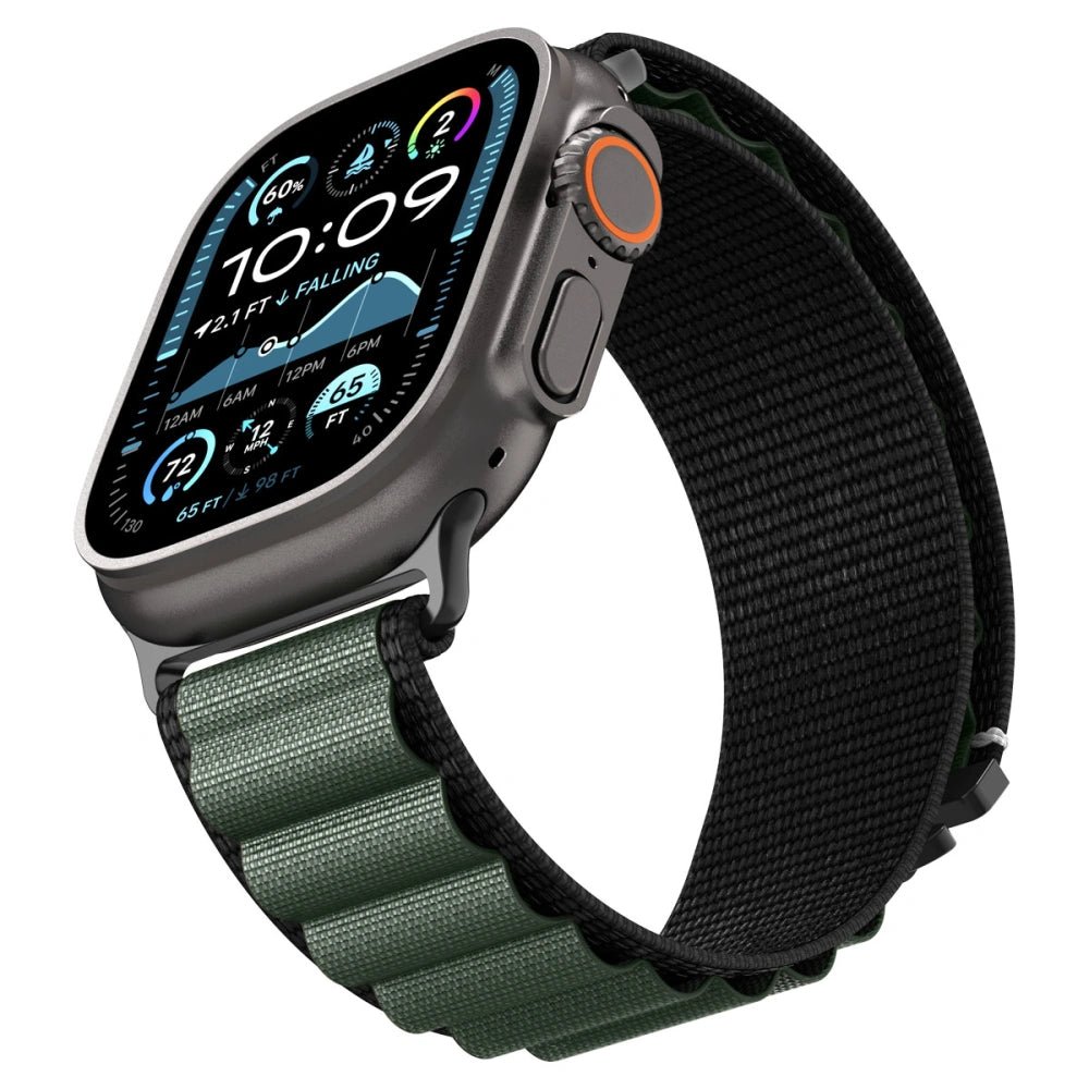 Spigen Λουράκι Apple Watch 8/9/10/11 - SE (1/2/3) - Ultra (1/2/3) – 44/45/46/49mm - WBF1 - Black / Green