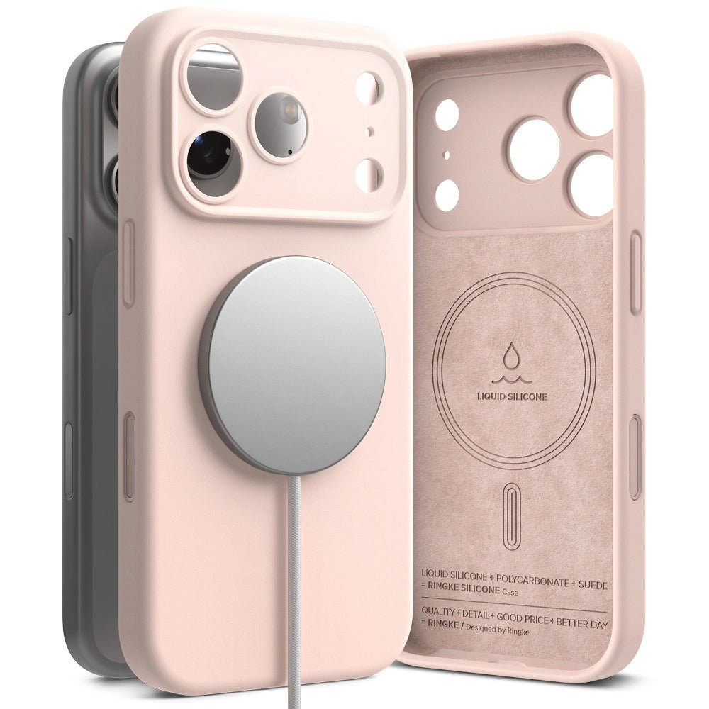 Ringke iPhone 17 Pro - Silicone Magnetic MagSafe - Θήκη Σιλικόνης με MagSafe - Pink Sand
