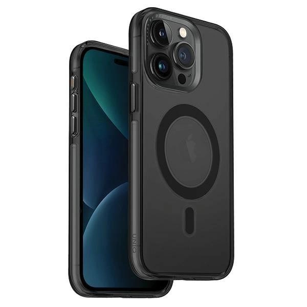 Uniq iPhone 15 Pro Max Calio Magclick Σκληρή Θήκη με Πλαίσιο Σιλικόνης και MagSafe - Smoked Grey