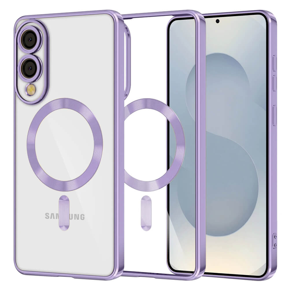 Techsuit Samsung Galaxy S25 Edge - Luxury Crystal MagSafe - Θήκη Σιλικόνης - Light Purple