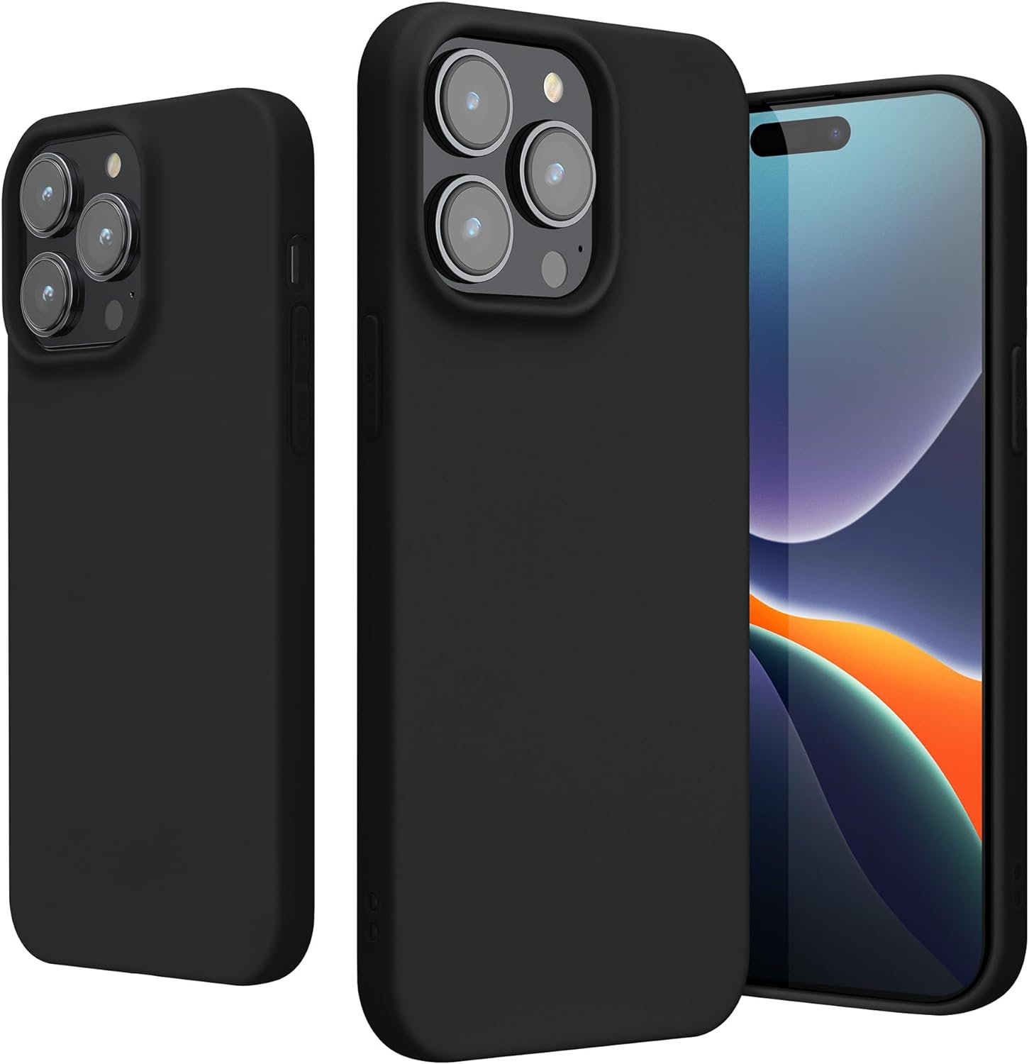 KW iPhone 15 Pro Λεπτή Θήκη Σιλικόνης TPU - Black Matte - 61959.47