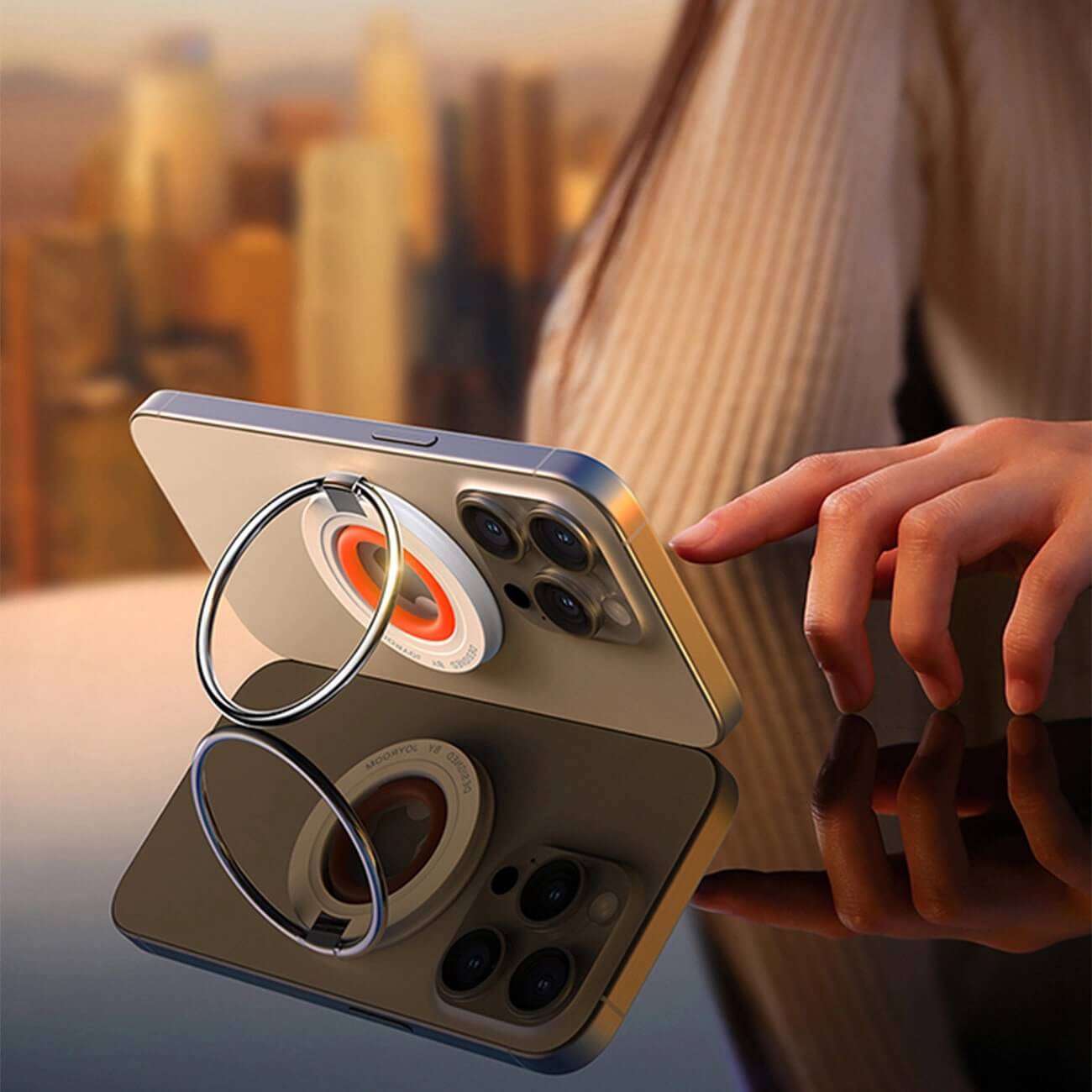 Joyroom JR - ZS383 MagSafe Phone Holder - Δαχτυλίδι Συγκράτησης Κινητού - Βάση Στήριξης - Orange