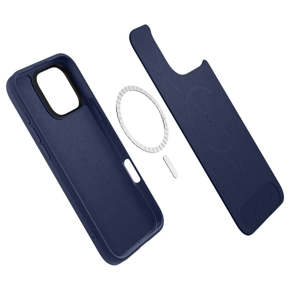 Spigen Cyrill iPhone 16 Pro Max Kajuk Mag Θήκη με Επένδυση Συνθετικού Δέρματος και MagSafe - Navy