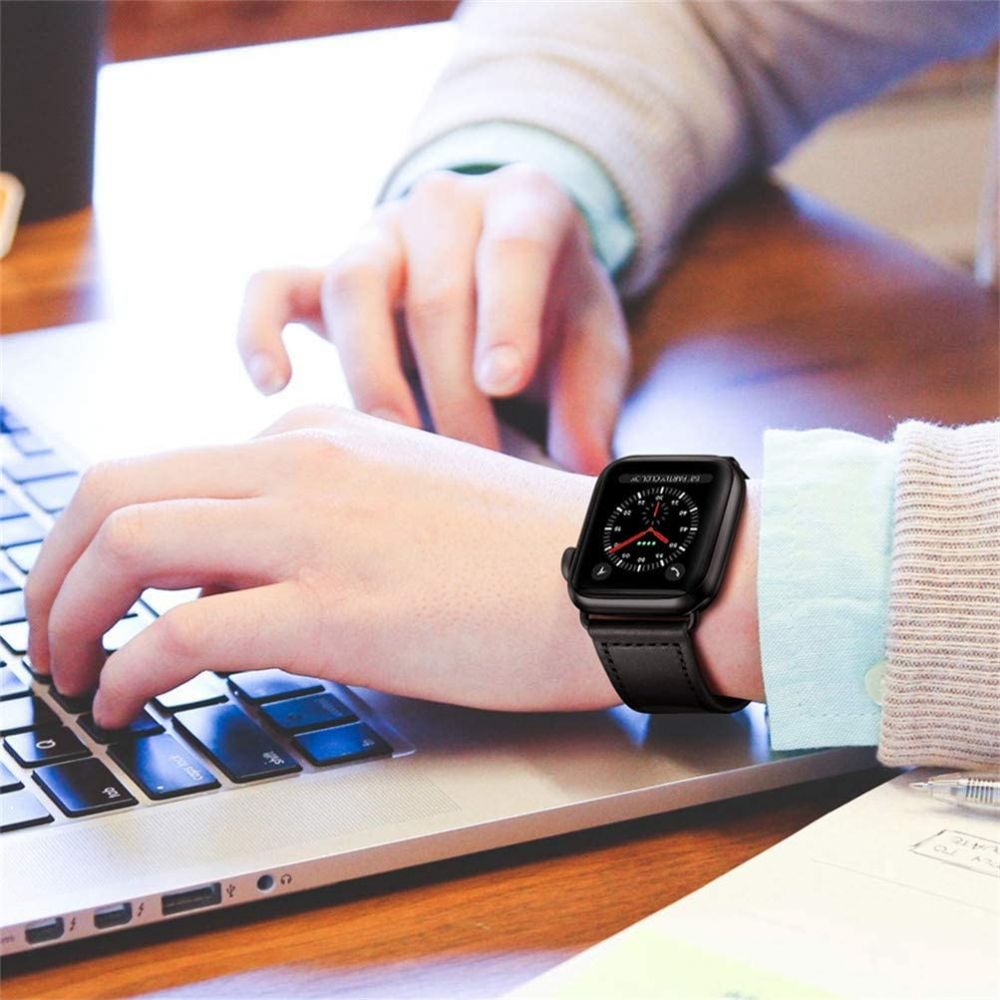 Tech - Protect Λουράκι Apple Watch 2 / 3 / 4 / 5 / 6 / 7 / 8 / 9 / SE / SE 2 / ULTRA / ULTRA 2 - 42 / 44 / 45 / 49 mm LeatherFit Δερμάτινο - Black