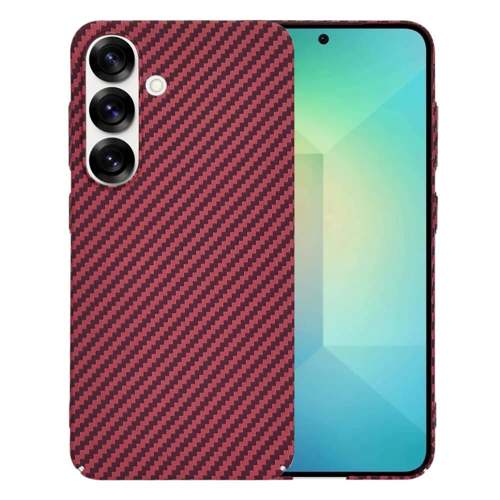 Techsuit Samsung Galaxy S25 Σκληρή Θήκη Carbonite FiberShell - Red