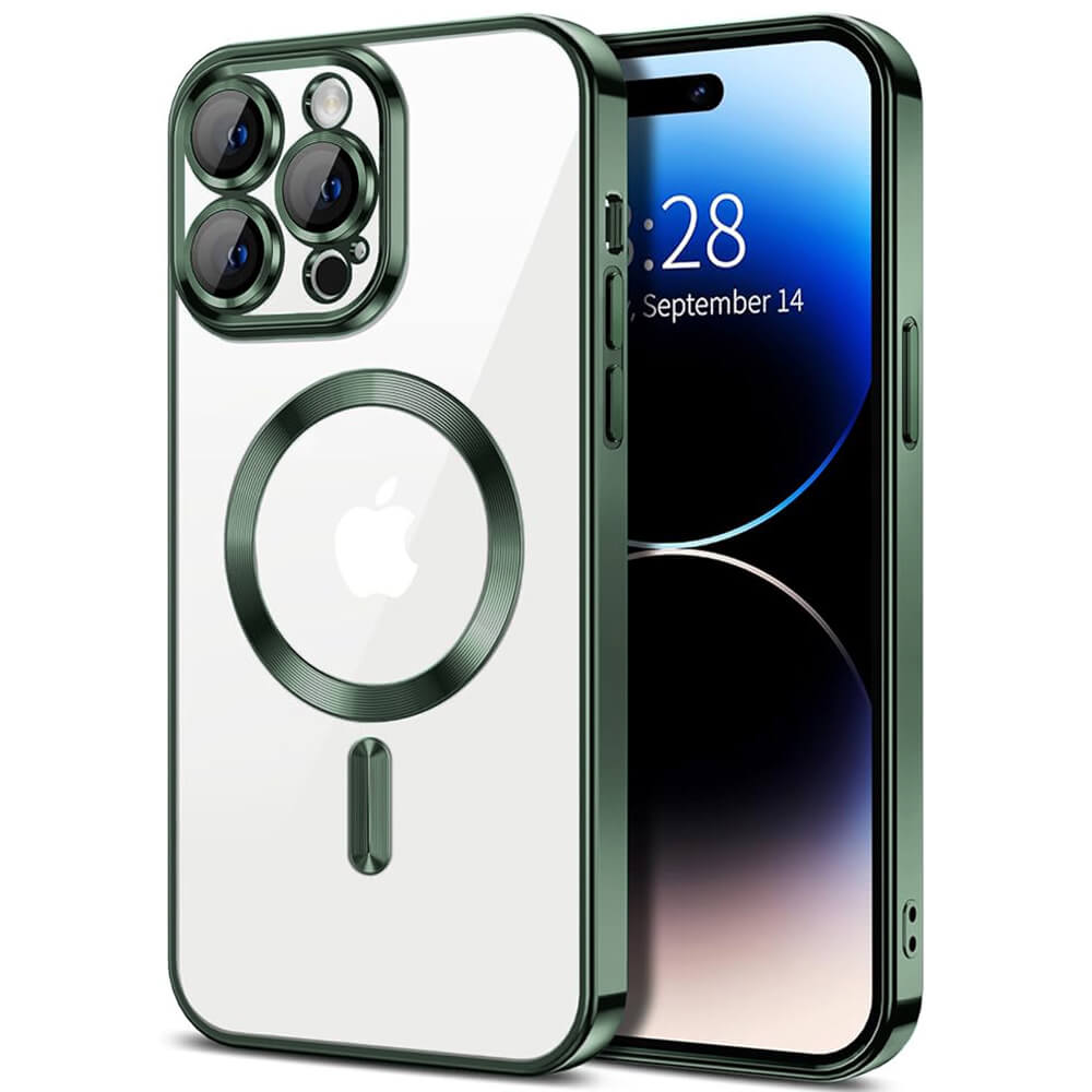 Techsuit iPhone 16 Pro - Luxury Crystal MagSafe - Θήκη Σιλικόνης - Deep Green
